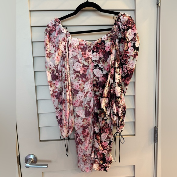 For Love And Lemons Houston Ruched Floral Mini Dress - Picture 7 of 10
